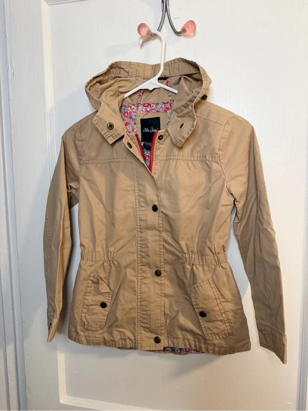 Me Jane Girls' Hooded coat in Tan